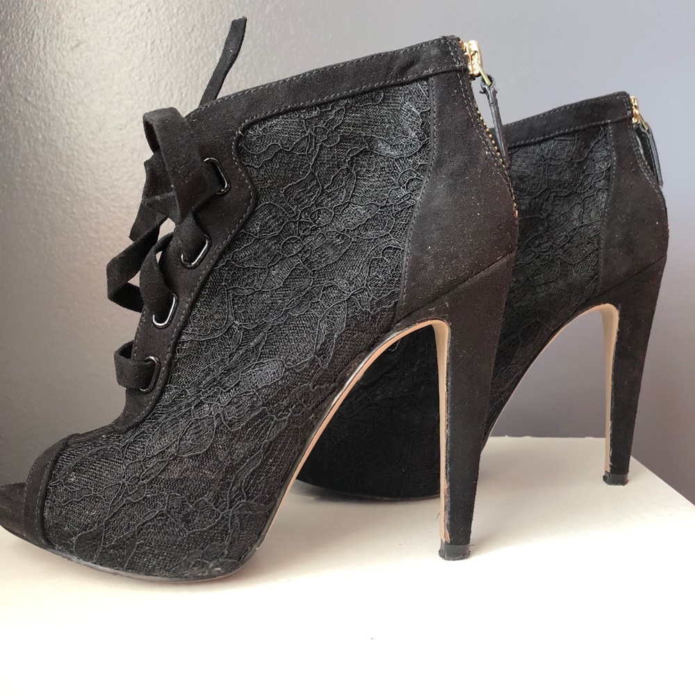 Lace Tie Up Nine West Bootie